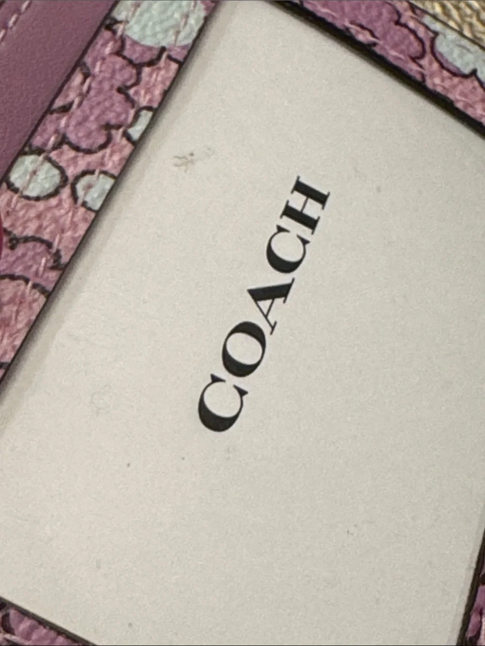 Coach Pink Floral Zip Card Case - Picture 3 of 10